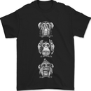 Monkeys See Hear Resist All Evil Chimp Mens T-Shirt 100% Cotton Black