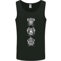 Monkeys See Hear Resist All Evil Chimp Mens Vest Tank Top Black
