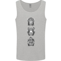 Monkeys See Hear Resist All Evil Chimp Mens Vest Tank Top Sports Grey