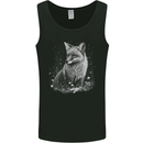 Monochrome Fox Mens Vest Tank Top Black