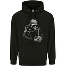 Monochrome Scuba Diving Working Diver Mens 80% Cotton Hoodie Black