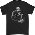 Monochrome Scuba Diving Working Diver Mens Gildan Cotton T-Shirt Black