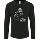 Monochrome Scuba Diving Working Diver Mens Long Sleeve T-Shirt Black