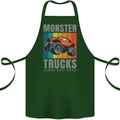 Monster Trucks are My Jam Cotton Apron 100% Organic Forest Green