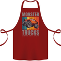 Monster Trucks are My Jam Cotton Apron 100% Organic Maroon