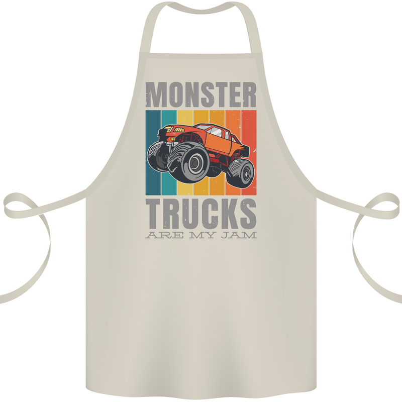 Monster Trucks are My Jam Cotton Apron 100% Organic Natural