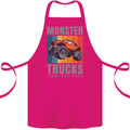 Monster Trucks are My Jam Cotton Apron 100% Organic Pink