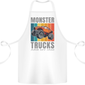 Monster Trucks are My Jam Cotton Apron 100% Organic White