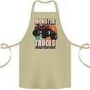 Monster Trucks are My Jam Funny Cotton Apron 100% Organic Khaki
