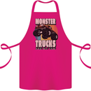 Monster Trucks are My Jam Funny Cotton Apron 100% Organic Pink