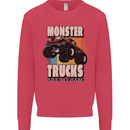 Monster Trucks are My Jam Funny Kids Sweatshirt Jumper Heliconia