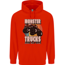 Monster Trucks are My Jam Funny Mens 80% Cotton Hoodie Bright Red