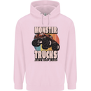 Monster Trucks are My Jam Funny Mens 80% Cotton Hoodie Light Pink