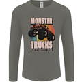 Monster Trucks are My Jam Funny Mens Long Sleeve T-Shirt Charcoal