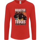 Monster Trucks are My Jam Funny Mens Long Sleeve T-Shirt Red