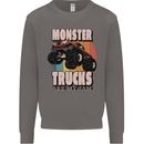 Monster Trucks are My Jam Funny Mens Sweatshirt Jumper Charcoal