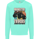Monster Trucks are My Jam Funny Mens Sweatshirt Jumper Peppermint
