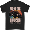 Monster Trucks are My Jam Funny Mens T-Shirt 100% Cotton Black