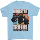 Monster Trucks are My Jam Funny Mens T-Shirt 100% Cotton Light Blue