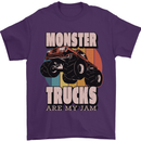 Monster Trucks are My Jam Funny Mens T-Shirt 100% Cotton Purple