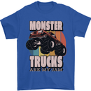 Monster Trucks are My Jam Funny Mens T-Shirt 100% Cotton Royal Blue