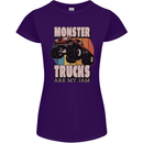 Monster Trucks are My Jam Funny Womens Petite Cut T-Shirt Purple