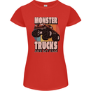 Monster Trucks are My Jam Funny Womens Petite Cut T-Shirt Red