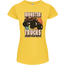 Monster Trucks are My Jam Funny Womens Petite Cut T-Shirt Yellow