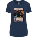 Monster Trucks are My Jam Funny Womens Wider Cut T-Shirt Navy Blue