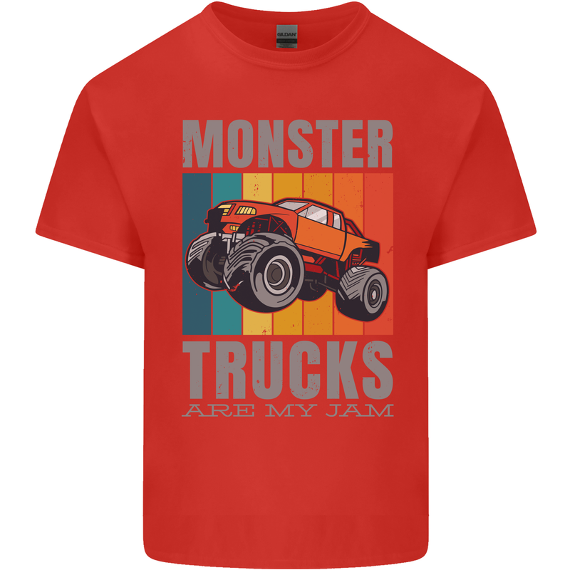 Monster Trucks are My Jam Kids T-Shirt Childrens Red