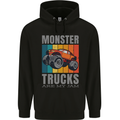 Monster Trucks are My Jam Mens 80% Cotton Hoodie Black
