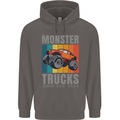Monster Trucks are My Jam Mens 80% Cotton Hoodie Charcoal