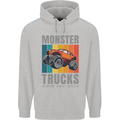 Monster Trucks are My Jam Mens 80% Cotton Hoodie Sports Grey