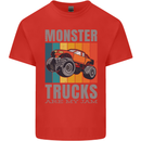 Monster Trucks are My Jam Mens Cotton T-Shirt Tee Top Red