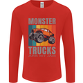 Monster Trucks are My Jam Mens Long Sleeve T-Shirt Red