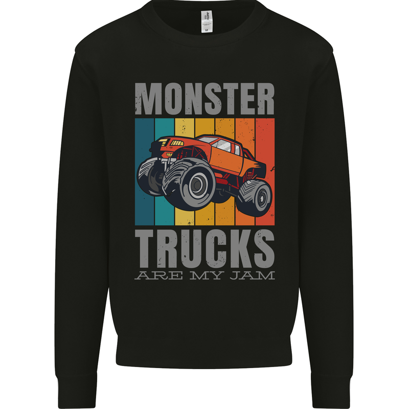 Monster Trucks are My Jam Mens Sweatshirt Jumper Black