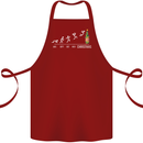 Months to Christmas Funny Xmas Cotton Apron 100% Organic Maroon