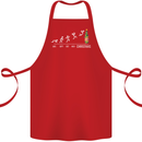 Months to Christmas Funny Xmas Cotton Apron 100% Organic Red