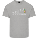 Months to Christmas Funny Xmas Kids T-Shirt Childrens Sports Grey