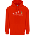 Months to Christmas Funny Xmas Mens 80% Cotton Hoodie Bright Red