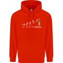 Months to Christmas Funny Xmas Mens 80% Cotton Hoodie Bright Red