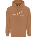 Months to Christmas Funny Xmas Mens 80% Cotton Hoodie Caramel Latte