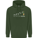 Months to Christmas Funny Xmas Mens 80% Cotton Hoodie Forest Green