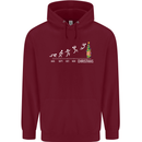 Months to Christmas Funny Xmas Mens 80% Cotton Hoodie Maroon