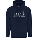 Months to Christmas Funny Xmas Mens 80% Cotton Hoodie Navy Blue