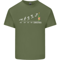 Months to Christmas Funny Xmas Mens Cotton T-Shirt Tee Top Military Green