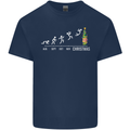 Months to Christmas Funny Xmas Mens Cotton T-Shirt Tee Top Navy Blue