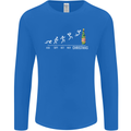 Months to Christmas Funny Xmas Mens Long Sleeve T-Shirt Royal Blue