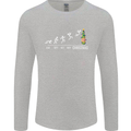 Months to Christmas Funny Xmas Mens Long Sleeve T-Shirt Sports Grey