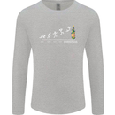Months to Christmas Funny Xmas Mens Long Sleeve T-Shirt Sports Grey
